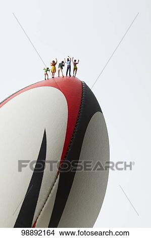 Miniatures and rugby ball View Large Photo Image Picture - Miniatures and rugby ball. Fotosearch