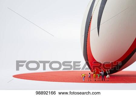 Miniatures and rugby ball View Large Photo Image Stock Photograph - Miniatures and rugby ball. Fotosearch