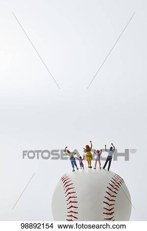 Miniatures on baseball View Large Photo Image Picture - Miniatures on baseball. Fotosearch