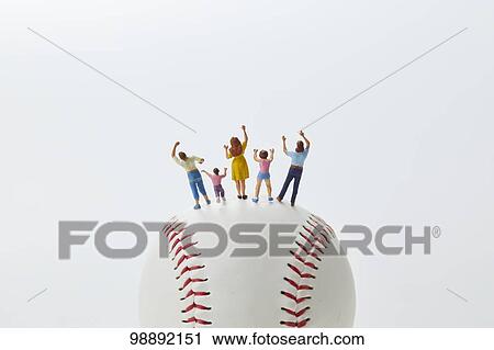 Miniatures on baseball View Large Photo Image Stock Image - Miniatures on baseball. Fotosearch