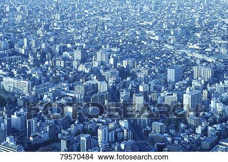 Picture - Osaka cityscape. Fotosearch