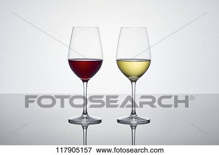 Stock Photo - Red and white wine. Fotosearch