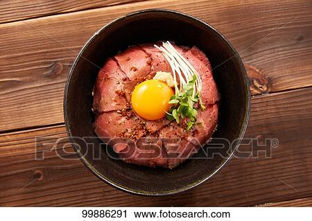 Roast beef rice bowl View Large Photo Image Stock Image - Roast beef rice bowl. Fotosearch