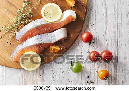 Salmon dish View Large Photo Image Stock Image - Salmon dish. Fotosearch