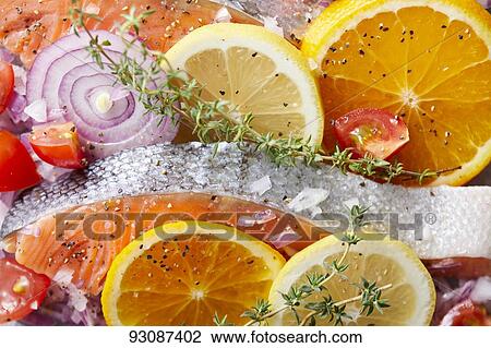 Salmon dish View Large Photo Image Stock Image - Salmon dish. Fotosearch