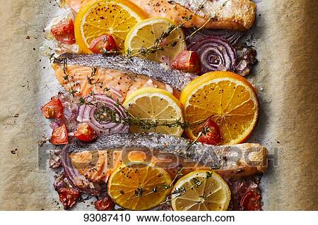 Salmon dish View Large Photo Image Stock Image - Salmon dish. Fotosearch