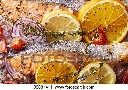 Salmon dish View Large Photo Image Stock Image - Salmon dish. Fotosearch