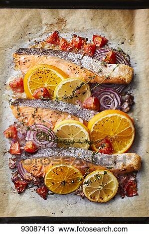 Salmon dish View Large Photo Image Stock Image - Salmon dish. Fotosearch