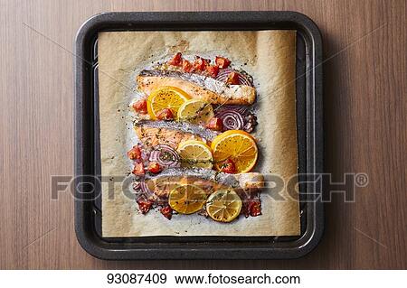Salmon dish View Large Photo Image Stock Photo - Salmon dish. Fotosearch