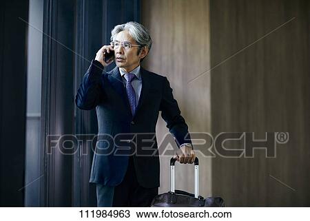 Stock Image - Senior Japanese businessman. Fotosearch