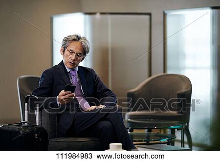 Stock Image - Senior Japanese businessman. Fotosearch