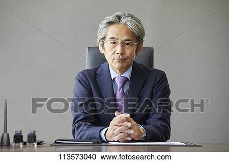 Senior Japanese businessman View Large Photo Image Stock Image - Senior Japanese businessman. Fotosearch