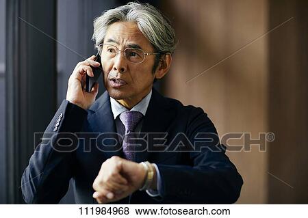 Stock Photo - Senior Japanese businessman. Fotosearch