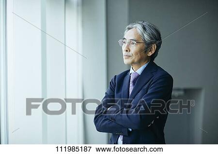 Senior Japanese businessman View Large Photo Image Stock Photo - Senior Japanese businessman. Fotosearch