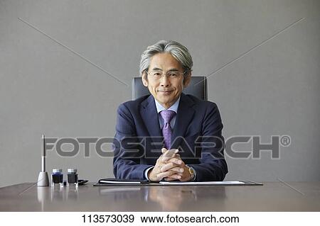 Senior Japanese businessman View Large Photo Image Stock Photo - Senior Japanese businessman. Fotosearch