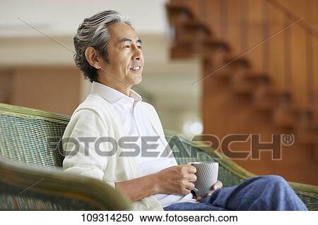 Senior Japanese man at home View Large Photo Image Stock Image - Senior Japanese man at home. Fotosearch