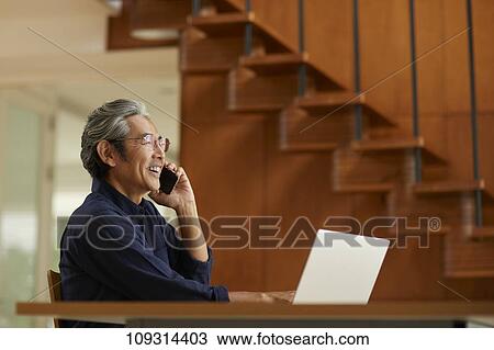 Senior Japanese man at home View Large Photo Image Stock Image - Senior Japanese man at home. Fotosearch