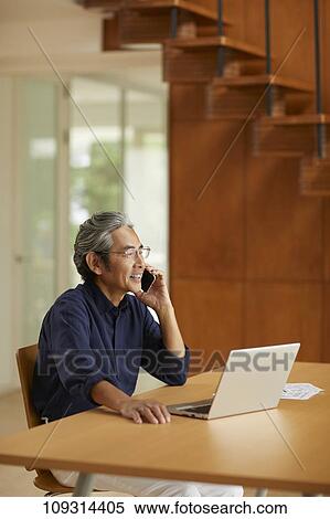 Senior Japanese man at home View Large Photo Image Stock Photography - Senior Japanese man at home. Fotosearch