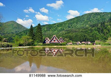 Shirakawa-go Village, Gifu Prefecture, Japan View Large Photo Image Stock Photo - Shirakawa-go Village, Gifu Prefecture, Japan. Fotosearch