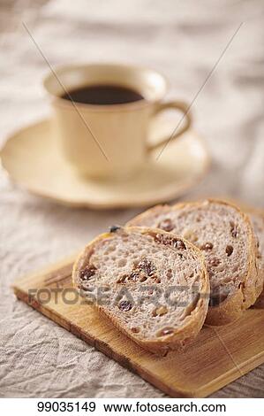Sliced bread and coffee View Large Photo Image Stock Photo - Sliced bread and coffee. Fotosearch