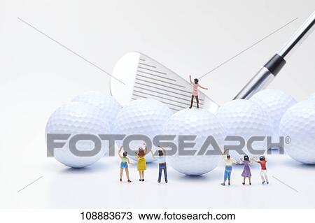 Stock Image - Sporting equipment and miniatures. Fotosearch
