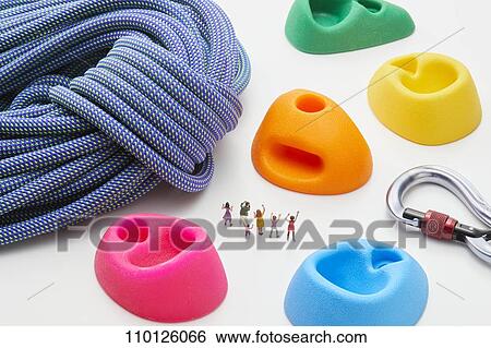 Stock Photograph - Sporting equipment and miniatures. Fotosearch