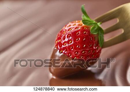 Strawberry on chocolate View Large Photo Image Stock Image - Strawberry on chocolate. Fotosearch