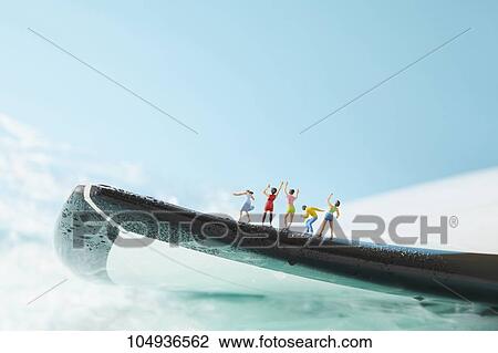 Stock Image - Surfing. Fotosearch
