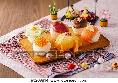 Temari Sushi View Large Photo Image Picture - Temari Sushi. Fotosearch