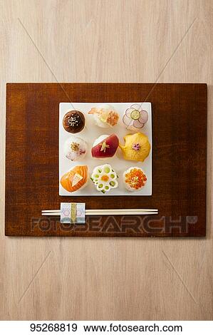 Temari Sushi View Large Photo Image Stock Photo - Temari Sushi. Fotosearch