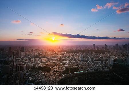 Stock Image - Tokyo cityscape. Fotosearch