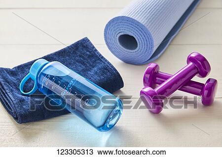 Stock Image - Training and diet equipment. Fotosearch