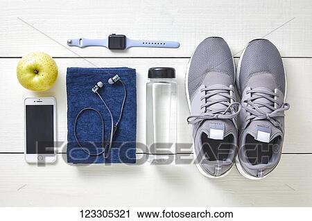Training and diet equipment View Large Photo Image Stock Image - Training and diet equipment. Fotosearch