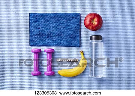 Stock Photo - Training and diet equipment. Fotosearch