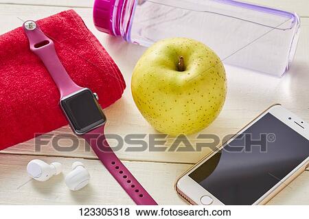 Stock Photo - Training and diet equipment. Fotosearch