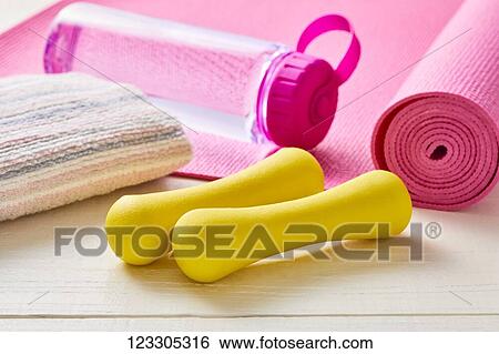 Training and diet equipment View Large Photo Image Stock Photograph - Training and diet equipment. Fotosearch
