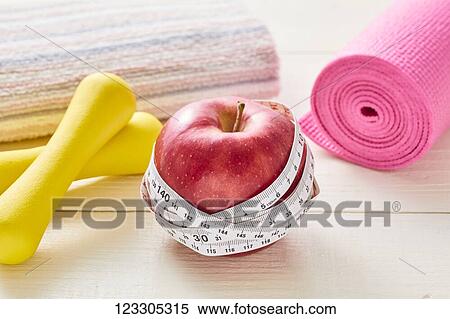 Stock Photography - Training and diet equipment. Fotosearch