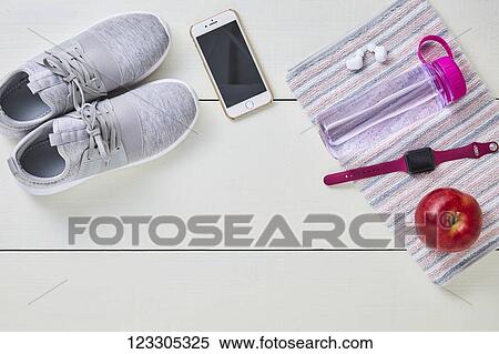 Training and diet equipment View Large Photo Image Stock Photography - Training and diet equipment. Fotosearch
