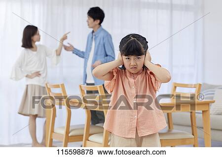 Stock Photo - Unhappy Japanese family. Fotosearch