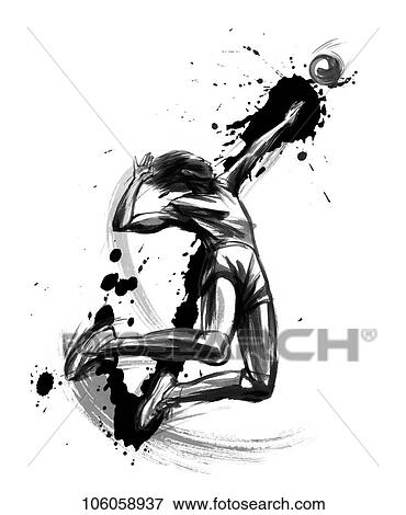 Stock Photo - Volleyball illustration. Fotosearch