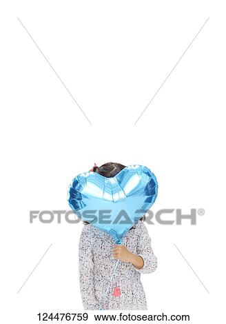 Stock Photo - Young happy girl studio portrait. Fotosearch