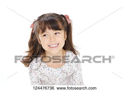Young happy girl studio portrait View Large Photo Image Stock Photograph - Young happy girl studio portrait. Fotosearch
