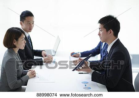Young Japanese businesspeople View Large Photo Image Picture - Young Japanese businesspeople. Fotosearch