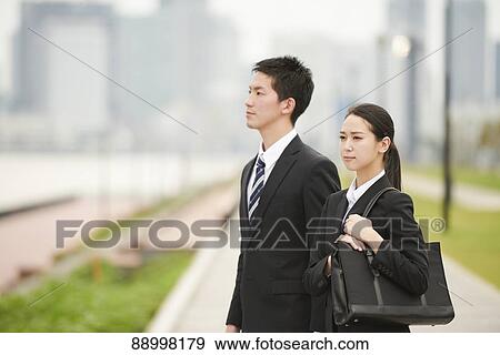 Young Japanese businesspeople View Large Photo Image Stock Photo - Young Japanese businesspeople. Fotosearch