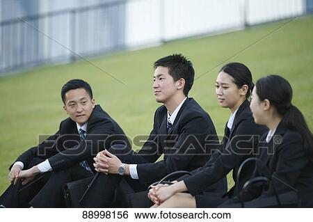 Young Japanese businesspeople View Large Photo Image Stock Photograph - Young Japanese businesspeople. Fotosearch
