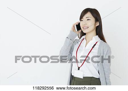 Stock Photograph - Young Japanese businesswoman. Fotosearch