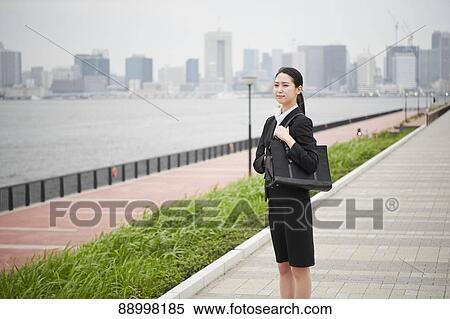 Stock Photography - Young Japanese businesswoman. Fotosearch