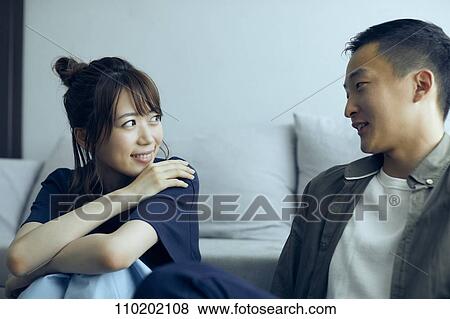 Young Japanese couple on a date View Large Photo Image Stock Photo - Young Japanese couple on a date. Fotosearch
