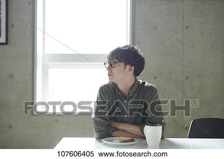 Stock Photography - Young Japanese man portrait. Fotosearch