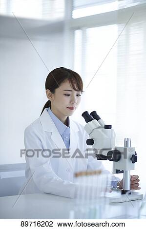 Young Japanese researcher in the lab View Large Photo Image Stock Image - Young Japanese researcher in the lab. Fotosearch